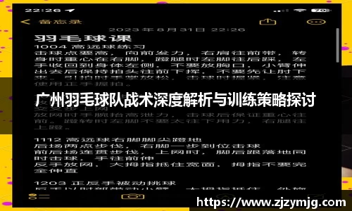 广州羽毛球队战术深度解析与训练策略探讨